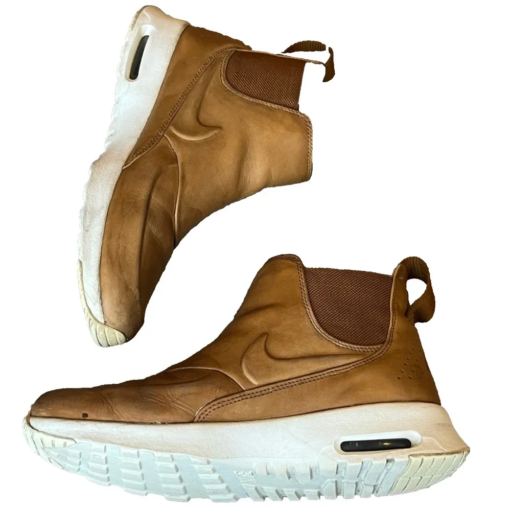 Nike Air Max Thea Ale Brown Leather Mid Chelsea Sneakers Womens 7 UK 4.5‎ EU 38